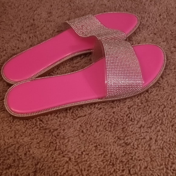 Pink Rhinestone Sandals - Picture 2 of 2